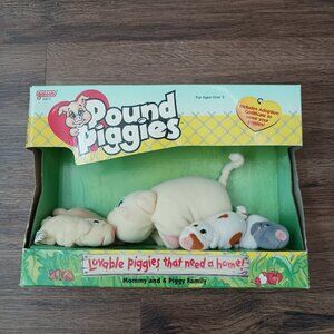1997 Galoob Pound Piggies Plush Set Of 5 Mommy 4 Piggy in Box - #2